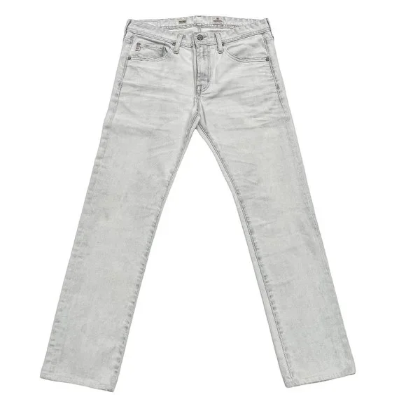AG Adriano Goldschmied Matchbox Slim Straight Jeans - White Washed | 32 - Picture 1 of 11